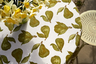 Couleur Nature - French Tablecloth Orchard Pear Green