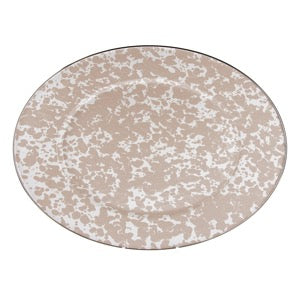 Golden Rabbit - Taupe Swirl Oval Tray