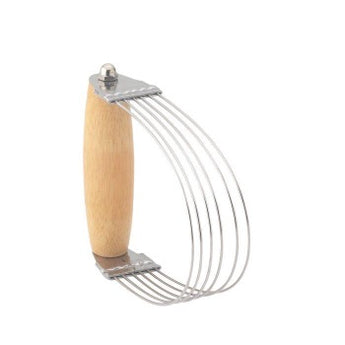 Stainless Steel Wire Pastry Blender with Wood Handle