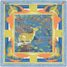 Lily Pad Doe Silk Scarf in Melon