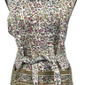 Floral apron on a mannequin against a white background
