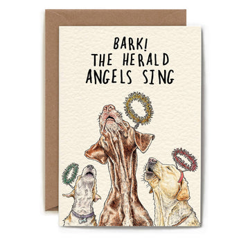 Hester & Cook - Stationery - Bark the Herald Angels Sing Card