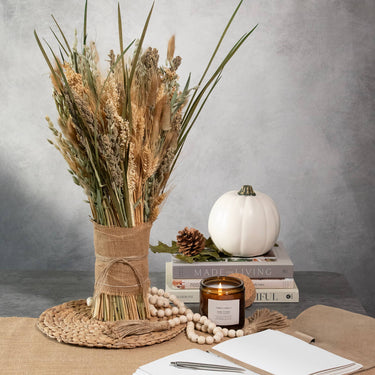 Green & Natural Grains Sheaf Centerpiece