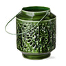 Aura Enamel Iron Lantern | Green Finish