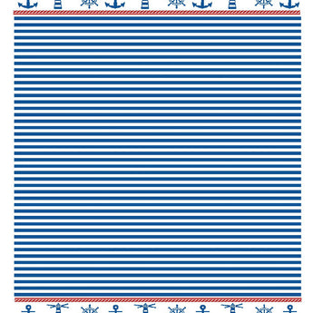 Nautical Blue Jacquards Tea Towel