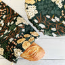 Bread Makers Set- Bowl Cover and Bread Bag | Enchanted Garden, shown with bread in the bread bag