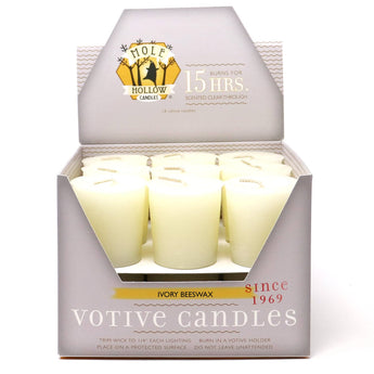 Ivory Beeswax Votive Candle | Unscented