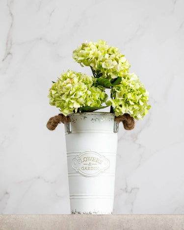 Artificial Green Hydrangea 18”