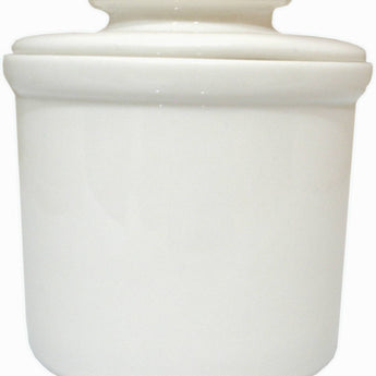 Hummingbird Butter Crock | White