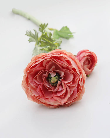 Artificial Salmon Pink Ranunculus 19.5"