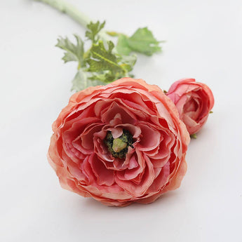 Artificial Salmon Pink Ranunculus 19.5"