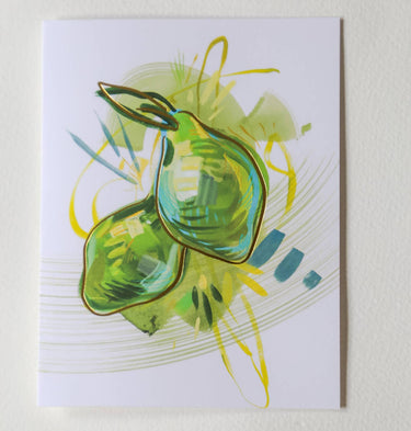 Twist of Lime | Citrus Gold Foil Greeting Card