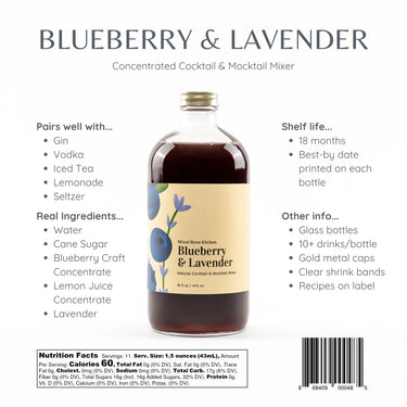 Blueberry and Lavender Cocktail & Drink Mix