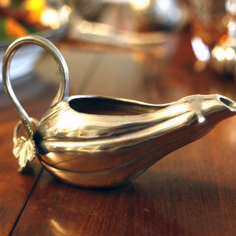 Pewter Gourd Gravy Boat