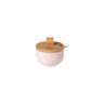 Pacifica Marshmallow Sugar Bowl with Oak Lid
