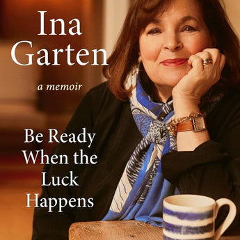 Cover features Ina Garten sitting at her table, a mug is on the table in front of her.