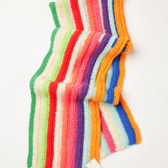 Multi color striped scarf