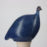 Guinea Fowl by Ceramiques de Lussan in Matte Blue Spotted Lavender Blue