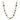 Necklace made from a gold chain with organic circles and ovals of labradorite
