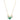 A gold chain necklace featuring five marquise-cut gemstones in a cluster pendant, including three emerald green stones and two milky white stones, shown on a plain white background.