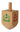 Close up Izzy & Dizzy Medium Wooden Dreidel