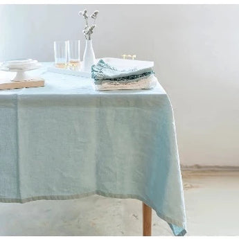 Soft Mint Linen Tablecloth