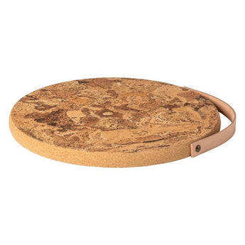 Leather Handle Cork Trivet