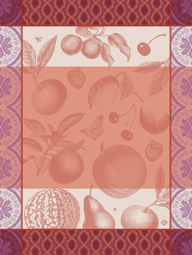 Le Jacquard Francais Arriere-Pays Pink Cotton Tea Towel