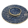 Terrafirma Foliage Chip & Dip Platter in Cobalt