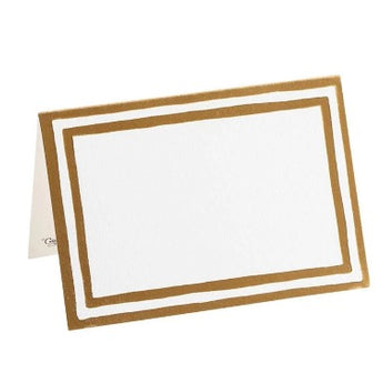 Caspari Gold Stripe Place Card Holder, Available at Welcome Home in Annapolis