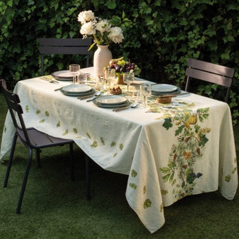 Mille Delices Boises Naturel Tablecloth by Garnier Thiebaut France at Welcome Home in Annapolis