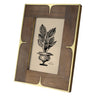 4”x6” Wood & Brass RectangularFrame. Brass accents are around the edge