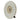 Scalloped Round Frame, White - 3” Shown from side with stand