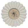 Scalloped Round Frame, White - 3” Shown from front