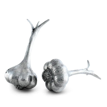 Pewter garlic bulb salt and pepper shakers