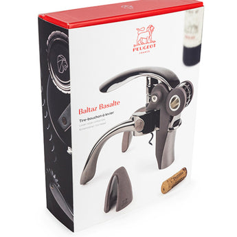 Peugeot Baltaz Lever Style Wine Opener in Black, Gift Box