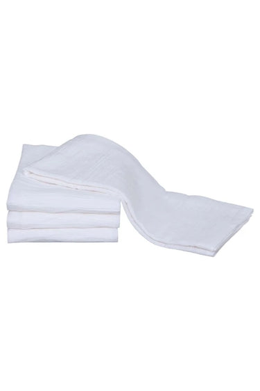Set of four white flour sack jumbo towels