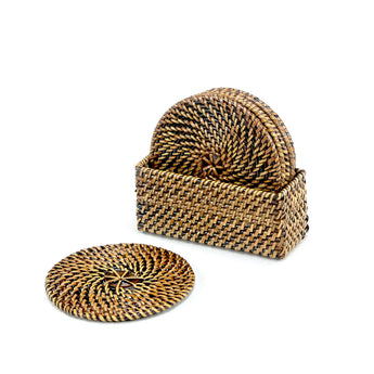 Set of 6 Round Woven Coasters