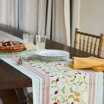 Couleur Nature Strawberry Table Runner available at Welcome Home