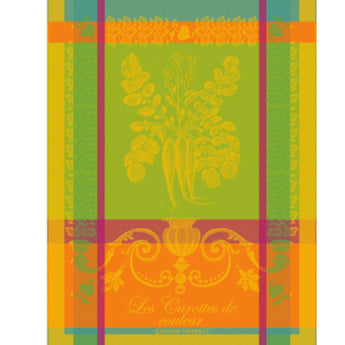 Carottes De Couleur Tea Towel