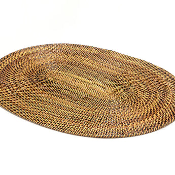 Natural woven oval placemat by Calaisio