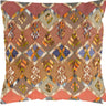 Decorative pillow with geometric pattern in earthy tones