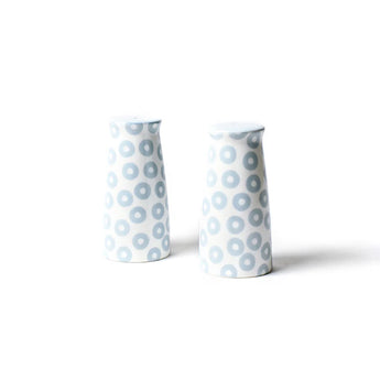 Iris Blue Pip Pedestal Salt & Pepper Shakers