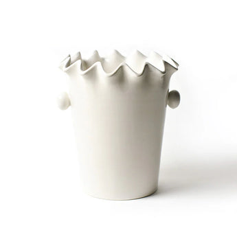 Signture White Ruffle Ice Bucket