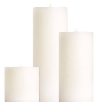 Stark White Unscented Pillar Candle Collection