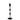 A black metal candlestick holder with a unique sculptural design featuring three rounded bulbous sections on a slender stem, set against a plain white background.