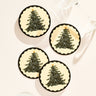Classic Christmas Tree Coasters - Set of 4
