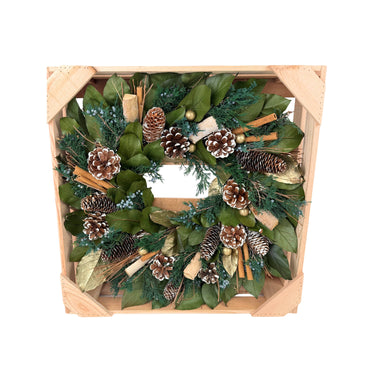 Evergreen Dried Floral Pine Wreath