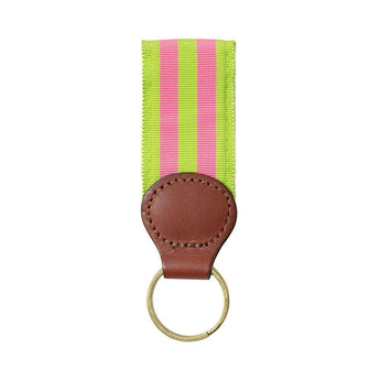 Lime green and pink keychain