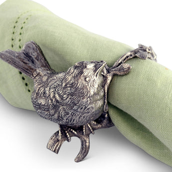 Vagabond House - Pewter Song Bird Napkin Ring